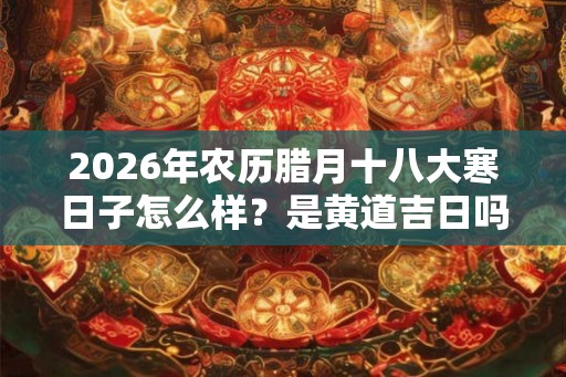 2026年农历腊月十八大寒日子怎么样？是黄道吉日吗？