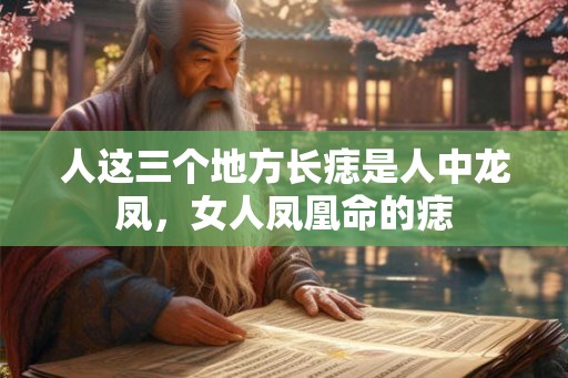 人这三个地方长痣是人中龙凤，女人凤凰命的痣