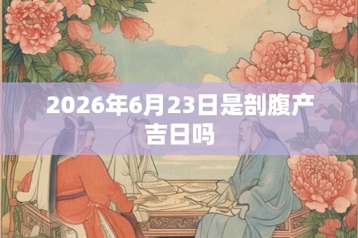 2026年6月23日是剖腹产吉日吗