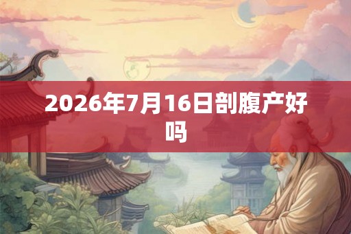 2026年7月16日剖腹产好吗