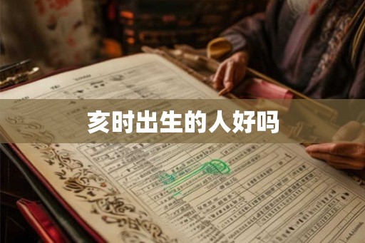 亥时出生的人好吗