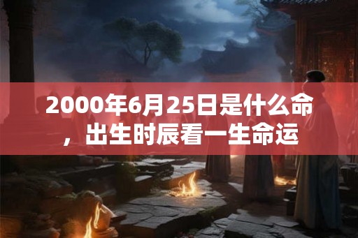 2000年6月25日是什么命，出生时辰看一生命运