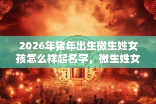 2026年猪年出生微生姓女孩怎么样起名字，微生姓女孩好名推荐