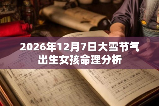 2026年12月7日大雪节气出生女孩命理分析