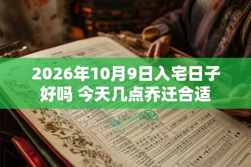 2026年10月9日入宅日子好吗 今天几点乔迁合适 2026年10月9日入宅日子好吗 今天几点乔迁合适