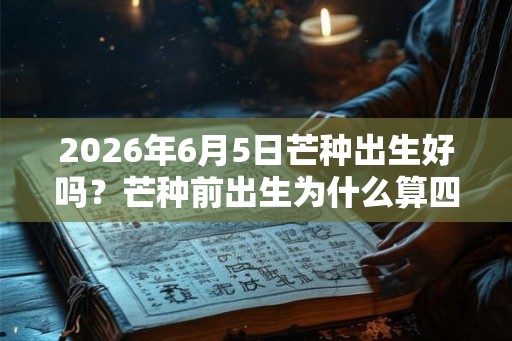 2026年6月5日芒种出生好吗？芒种前出生为什么算四月？