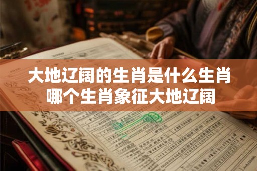 大地辽阔的生肖是什么生肖 哪个生肖象征大地辽阔