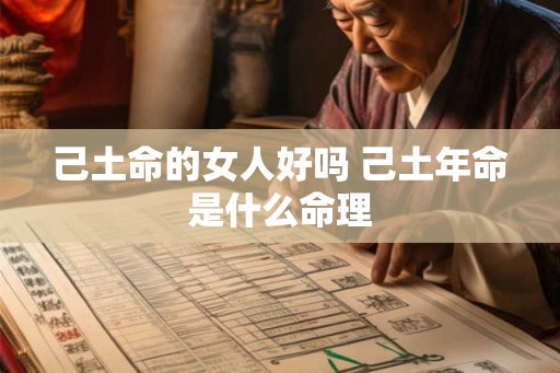 己土命的女人好吗 己土年命是什么命理