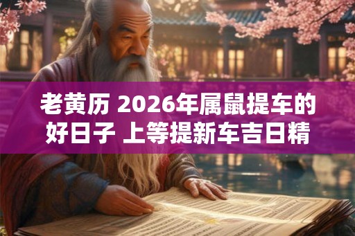 老黄历 2026年属鼠提车的好日子 上等提新车吉日精选