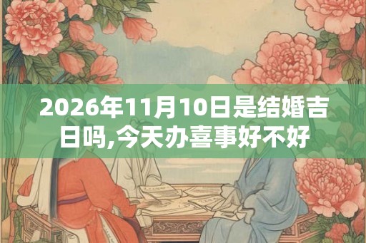 2026年11月10日是结婚吉日吗,今天办喜事好不好 2026年11月10日是结婚吉日吗,今天办喜事好不好