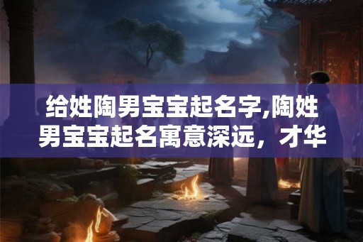给姓陶男宝宝起名字,陶姓男宝宝起名寓意深远，才华横溢
