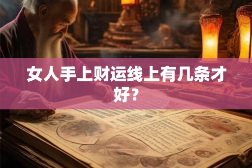 女人手上财运线上有几条才好？