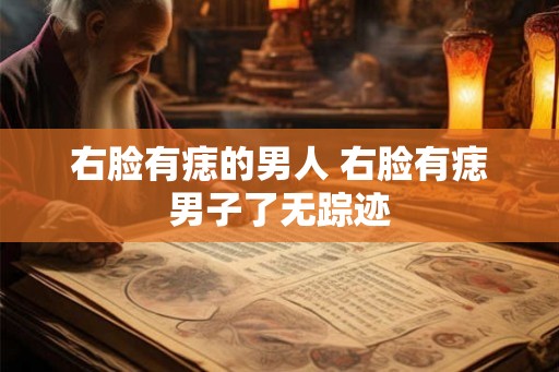 右脸有痣的男人 右脸有痣男子了无踪迹 右脸有痣的男人 右脸有痣男子了无踪迹