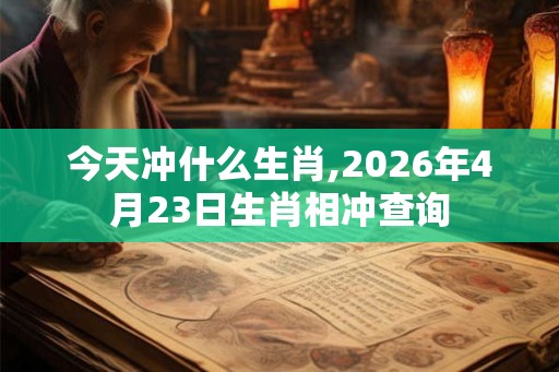 今天冲什么生肖,2026年4月23日生肖相冲查询