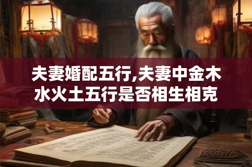 夫妻婚配五行,夫妻中金木水火土五行是否相生相克
