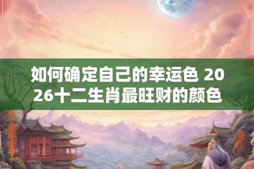 如何确定自己的幸运色 2026十二生肖最旺财的颜色