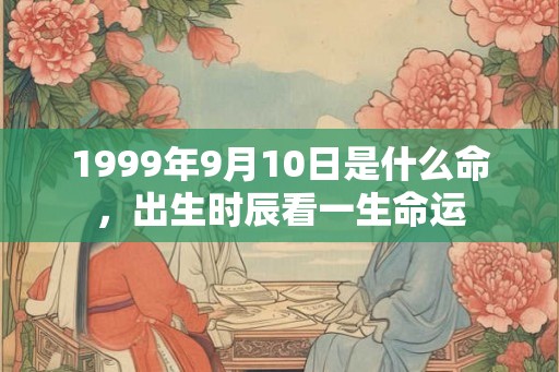 1999年9月10日是什么命，出生时辰看一生命运
