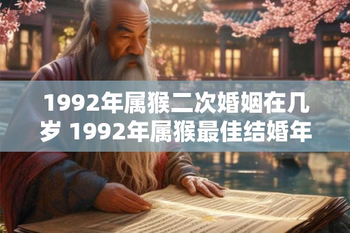 1992年属猴二次婚姻在几岁 1992年属猴最佳结婚年龄