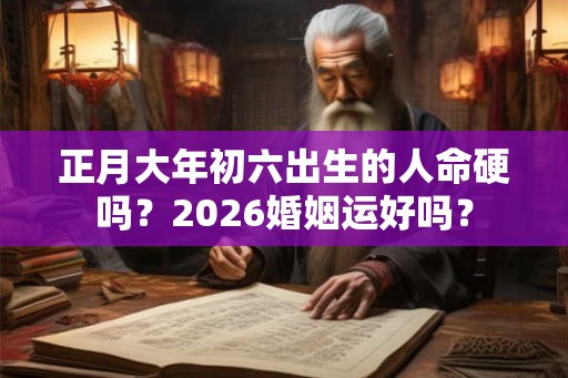 正月大年初六出生的人命硬吗？2026婚姻运好吗？