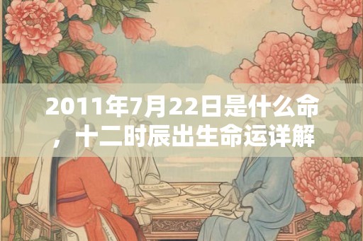 2011年7月22日是什么命，十二时辰出生命运详解