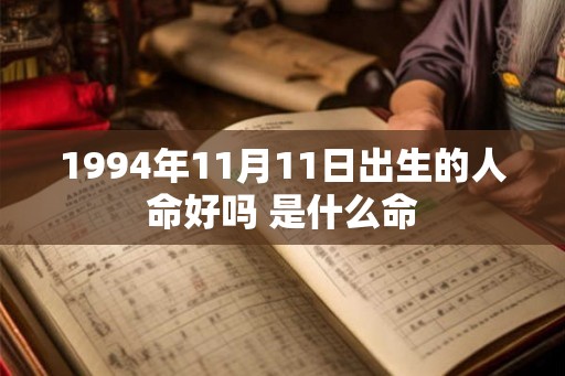 1994年11月11日出生的人命好吗 是什么命