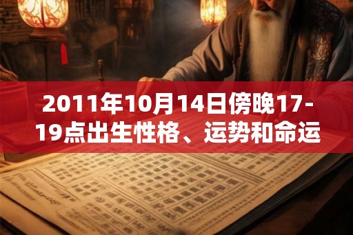 2011年10月14日傍晚17-19点出生性格、运势和命运
