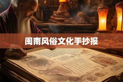 闽南风俗文化手抄报