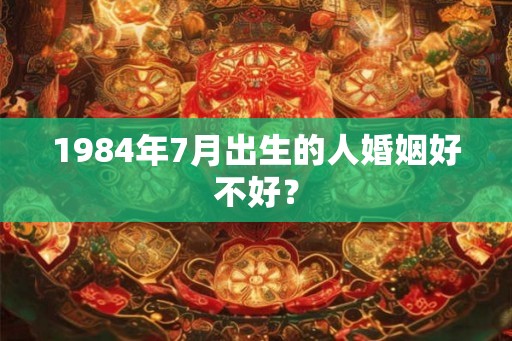1984年7月出生的人婚姻好不好？