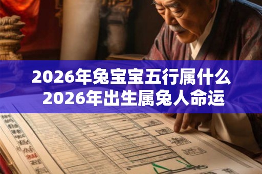2026年兔宝宝五行属什么 2026年出生属兔人命运