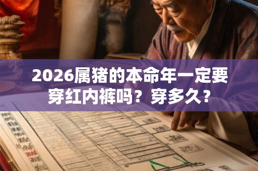 2026属猪的本命年一定要穿红内裤吗？穿多久？