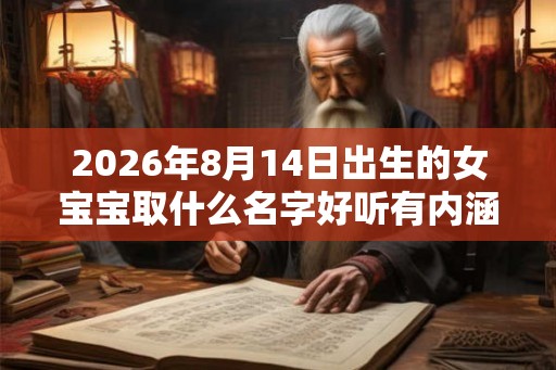 2026年8月14日出生的女宝宝取什么名字好听有内涵