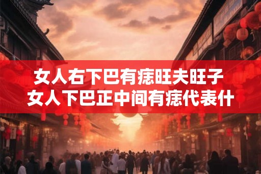 女人右下巴有痣旺夫旺子 女人下巴正中间有痣代表什么
