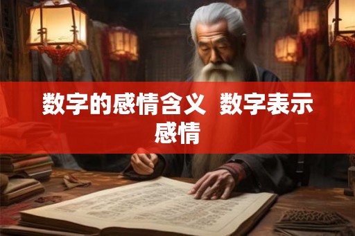 数字的感情含义  数字表示感情