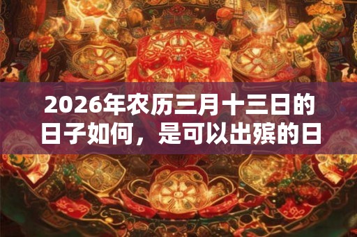 2026年农历三月十三日的日子如何，是可以出殡的日子吗？