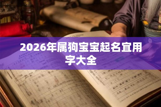 2026年属狗宝宝起名宜用字大全