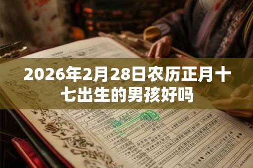 2026年2月28日农历正月十七出生的男孩好吗
