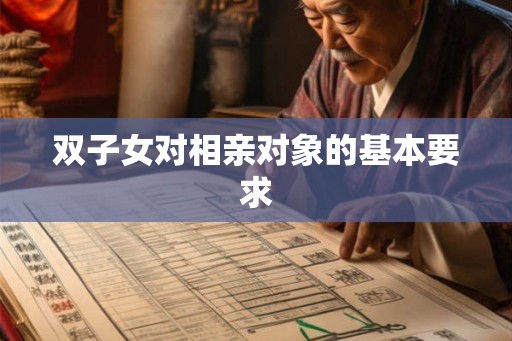 双子女对相亲对象的基本要求
