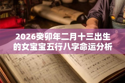 2026癸卯年二月十三出生的女宝宝五行八字命运分析