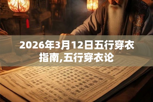 2026年3月12日五行穿衣指南,五行穿衣论 2026年3月12日五行穿衣指南,五行穿衣论