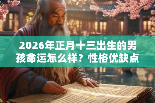2026年正月十三出生的男孩命运怎么样？性格优缺点是什么？