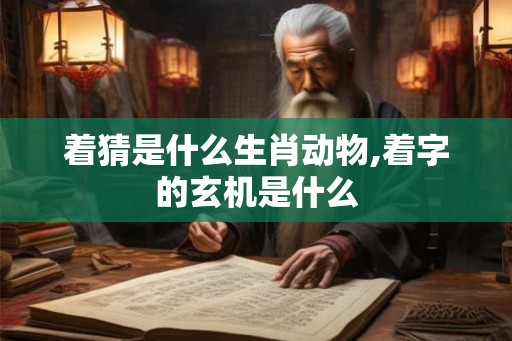 着猜是什么生肖动物,着字的玄机是什么