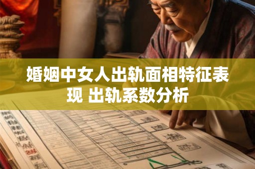 婚姻中女人出轨面相特征表现 出轨系数分析