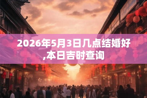 2026年5月3日几点结婚好,本日吉时查询