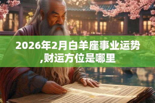2026年2月白羊座事业运势,财运方位是哪里