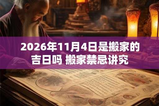 2026年11月4日是搬家的吉日吗 搬家禁忌讲究