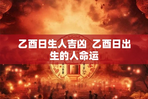 乙酉日生人吉凶  乙酉日出生的人命运