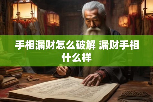 手相漏财怎么破解 漏财手相什么样