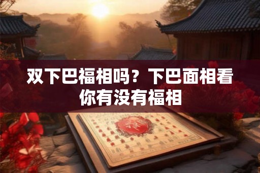 双下巴福相吗？下巴面相看你有没有福相