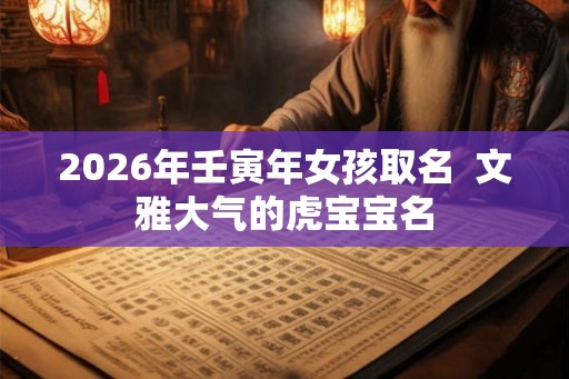 2026年壬寅年女孩取名  文雅大气的虎宝宝名