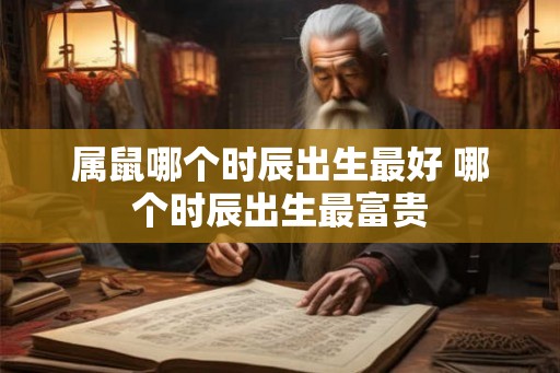 属鼠哪个时辰出生最好 哪个时辰出生最富贵